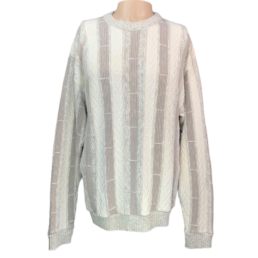 Shenandoah Large Vintage Sweater Grandpa Core 90's Neutral Textured